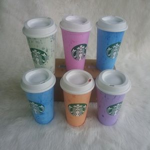 Rare Starbucks Marble Print  Reusable Hot Cups
